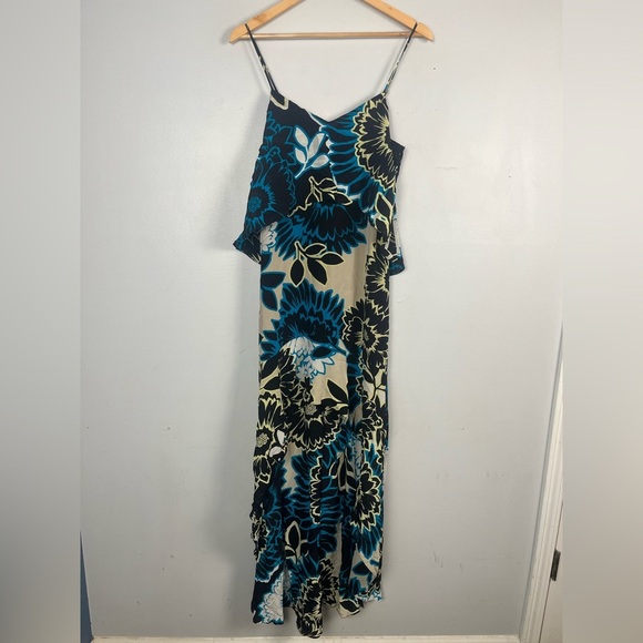 Marciano 100% Silk Floral Print High Low Slip Dress Size XS Feminine - Picture 5 of 11